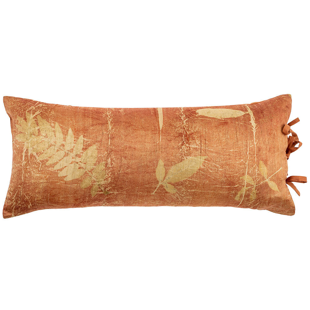 Handmade 14x31 Silk Eco Print Pillow – ROOST Design Hale