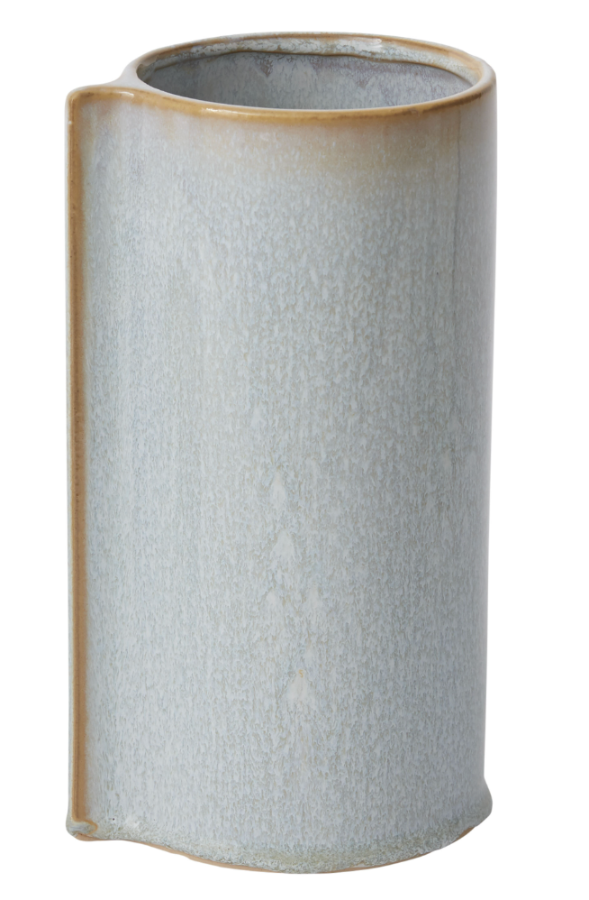 Light Blue Speckled Ceramic Vase
