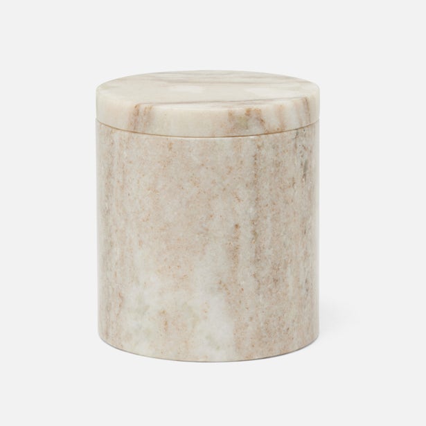 Athlone Canister, beige marble