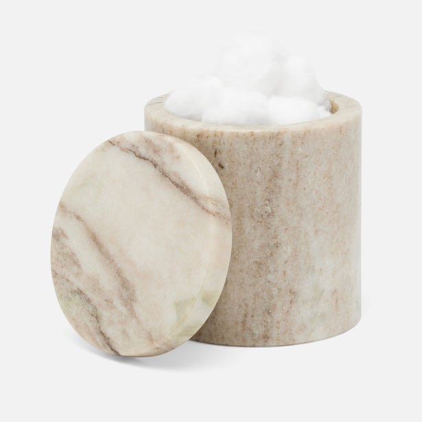 Athlone Canister, beige marble