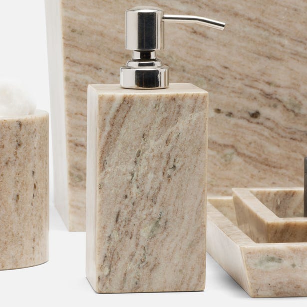 Athlone Soap Pump, beige marble