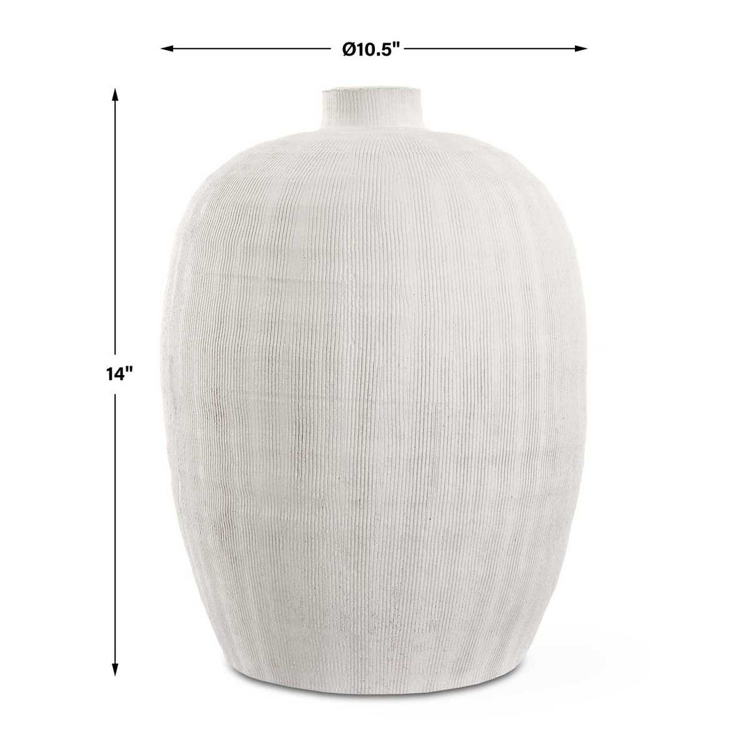 White Floreana Vase, Medium
