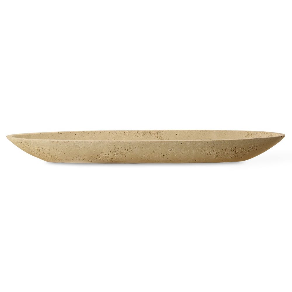 Long Tabletop Stone Vessel Bowl