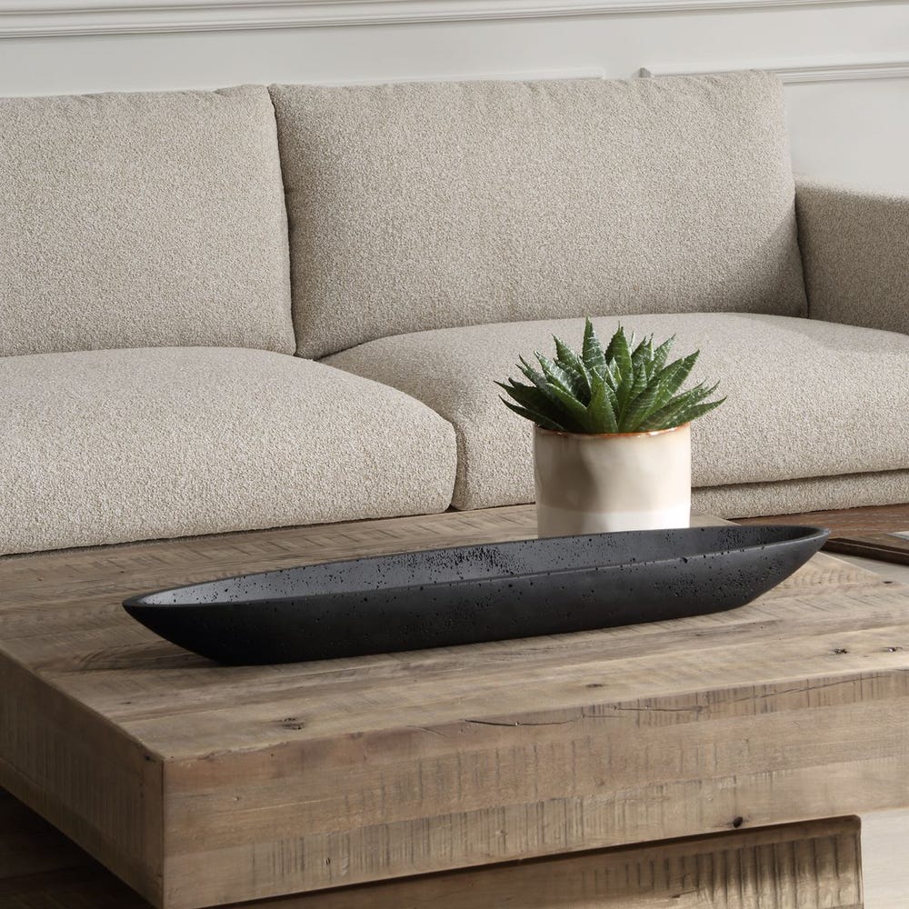 Long Tabletop Stone Vessel Bowl