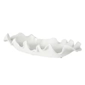 Ruffled Ceramic Outdoor Bowl