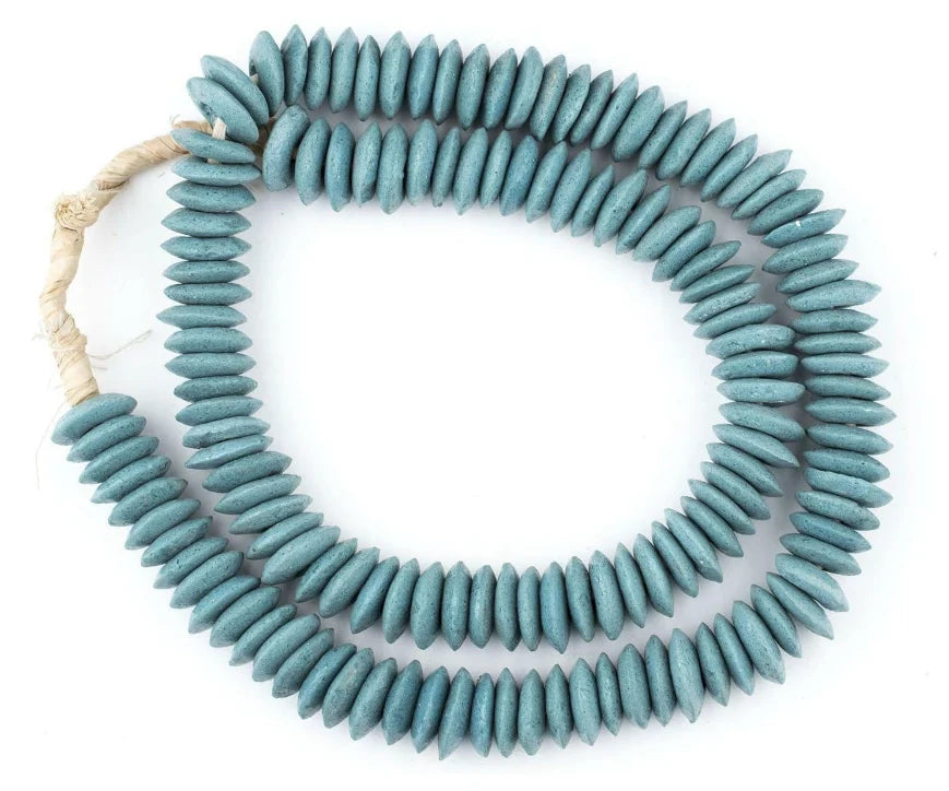 Mixed Ashanti and Glass Disk Beads