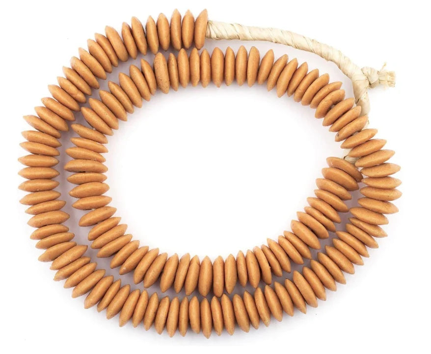 Mixed Ashanti and Glass Disk Beads