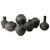 15" Earthy Gray Pottery Vase - Long Neck