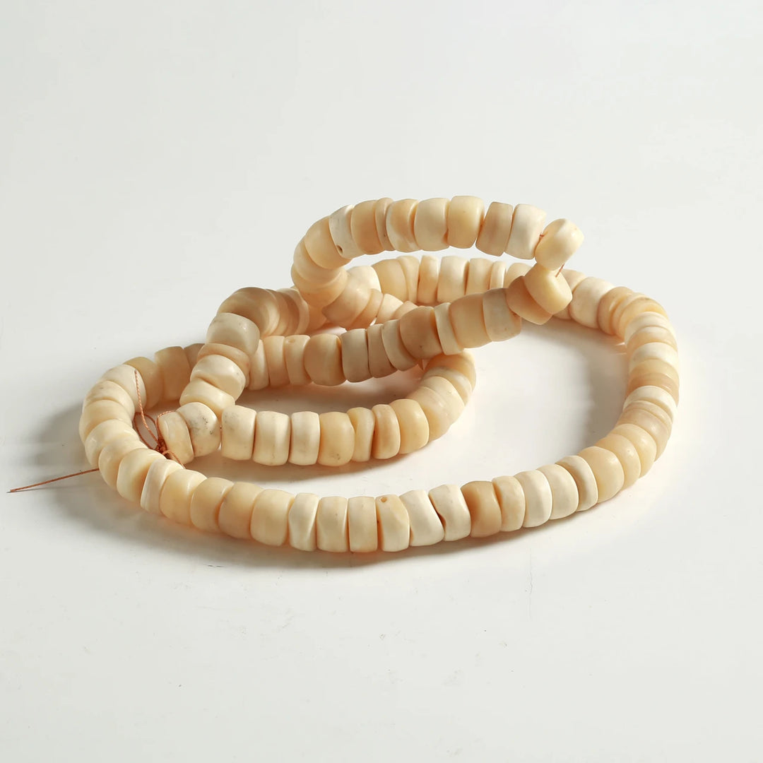 Neutral Bone Beads 21" Long