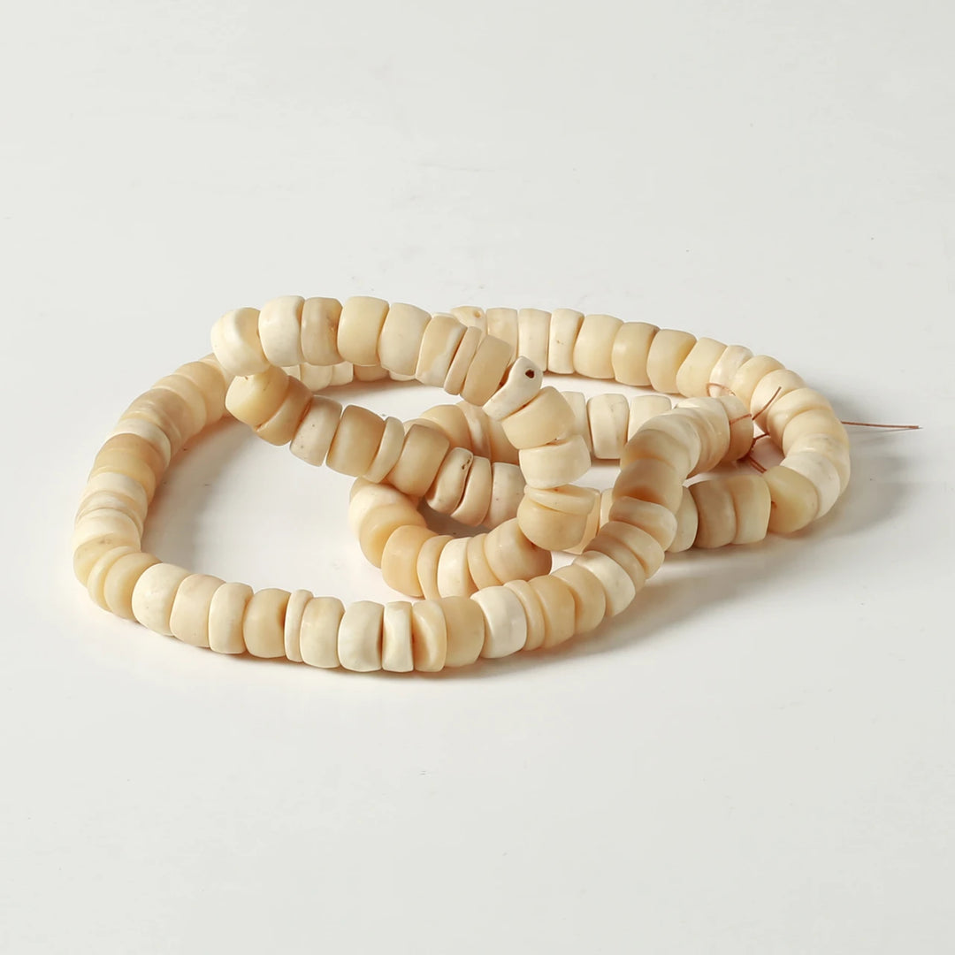 Neutral Bone Beads 21" Long