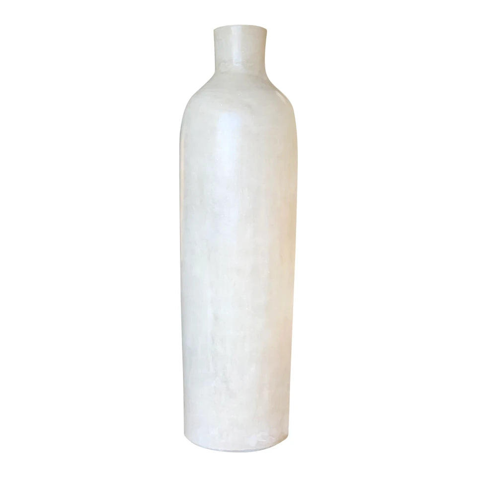 39" Hopson Cement Light Gray Bottle Vase