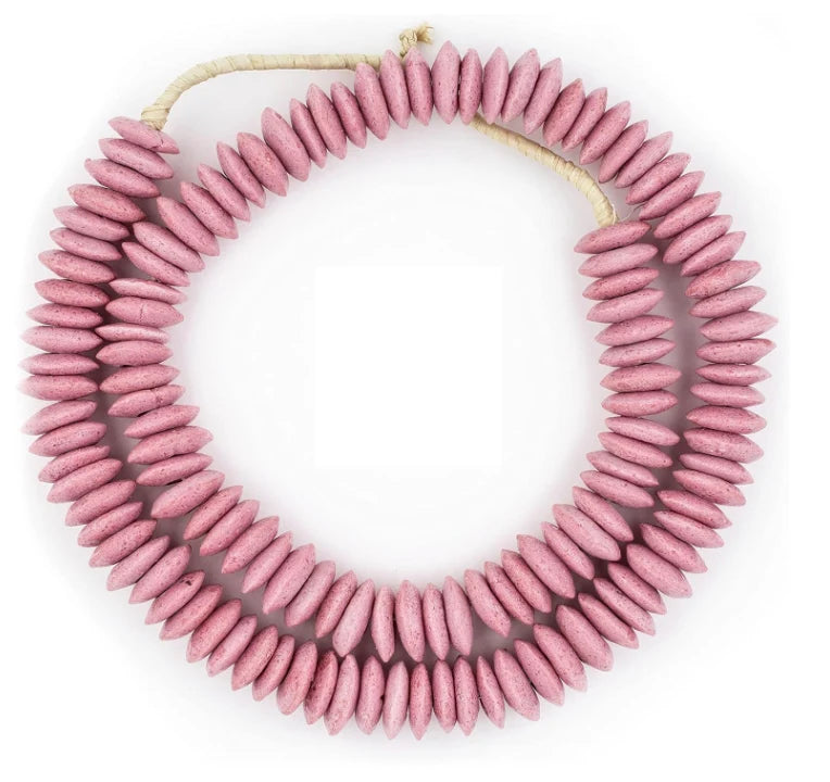 Mixed Ashanti and Glass Disk Beads