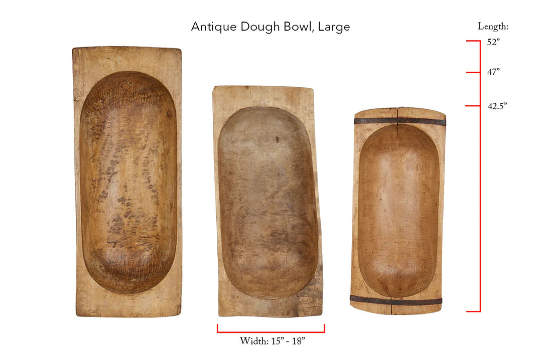 Antique Oval Dough Bowl, Large