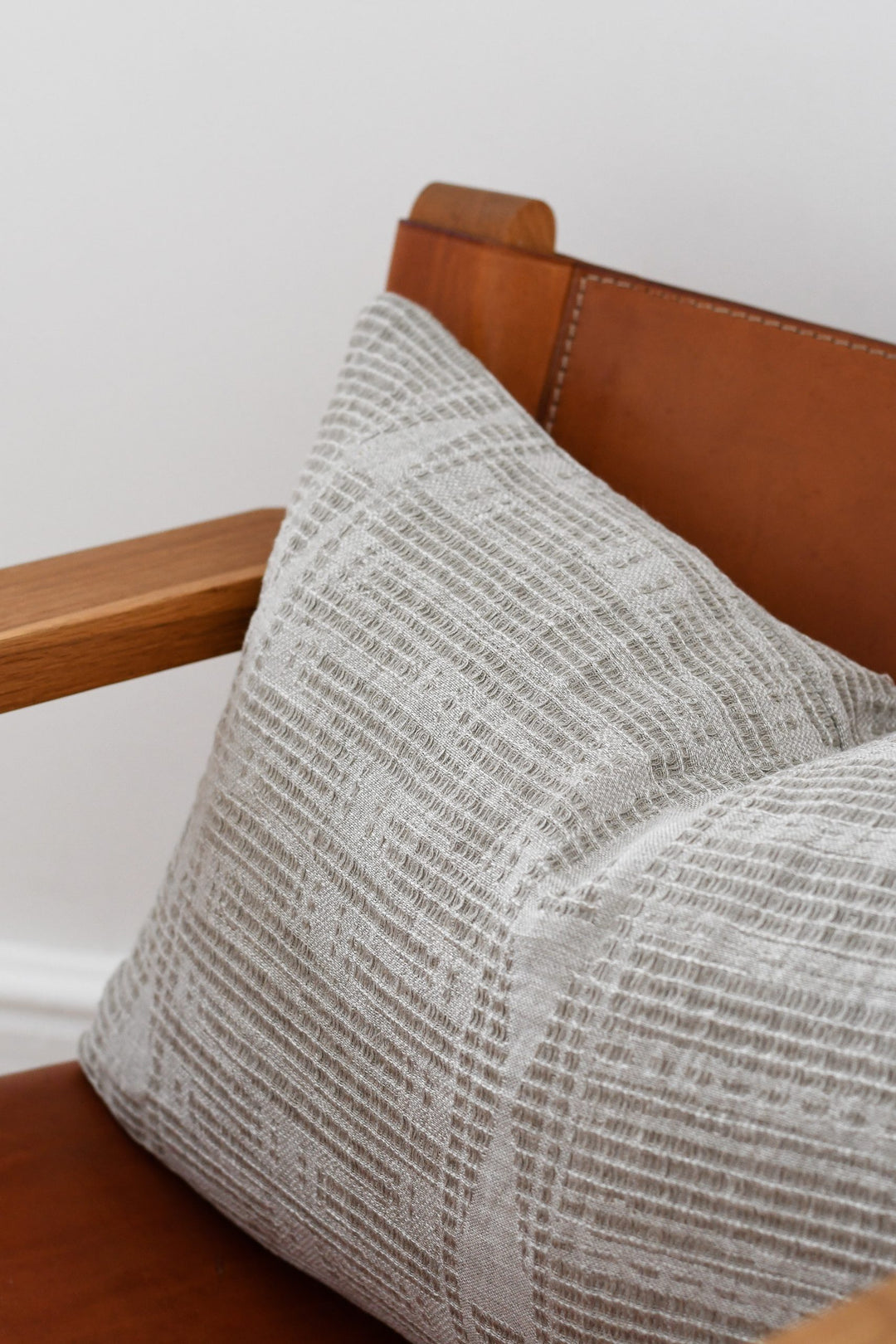Bogolan Cushion White Sand