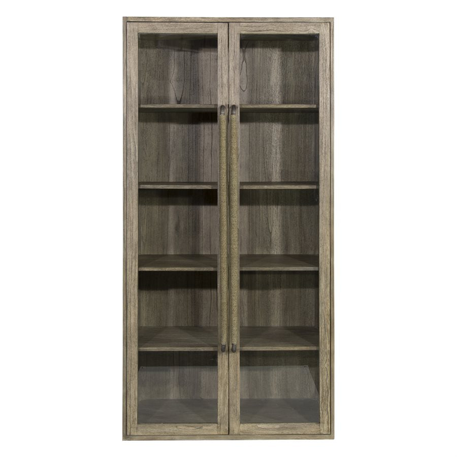 Exposure Tall Glass Cabinet - Ash Grey