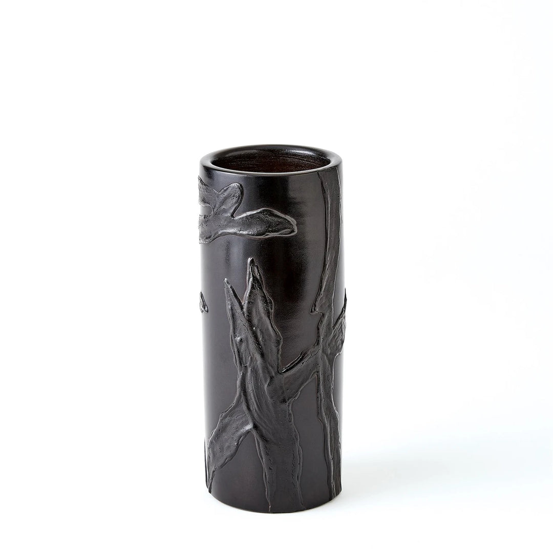 Textured Black Vase Large