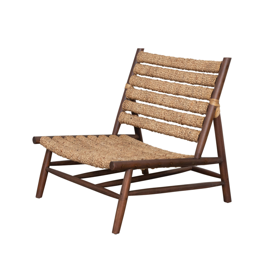 Hand-Woven Water Hyacinth Low Profile Chair