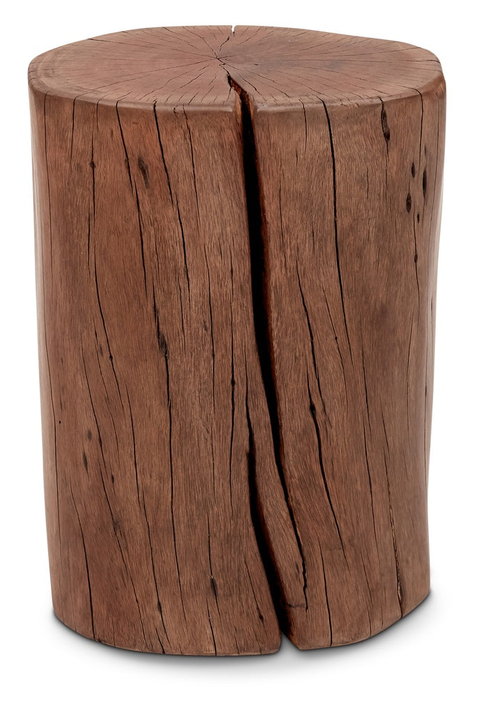 Solid Wood Stump Accent Table