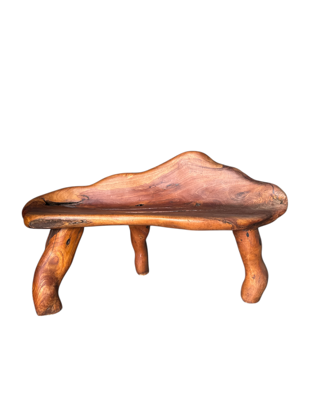 Hardwood carved bench