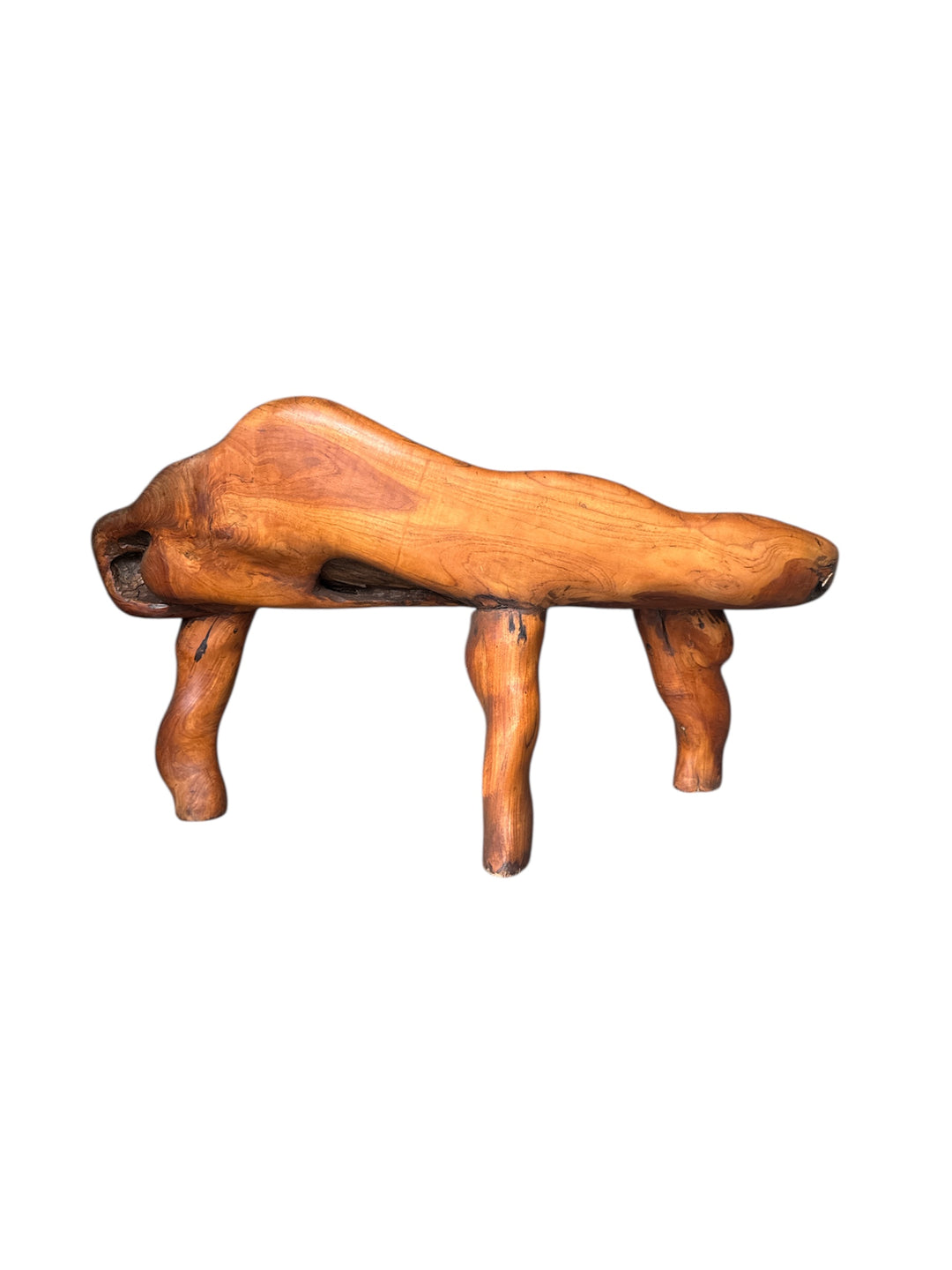 Hardwood carved bench