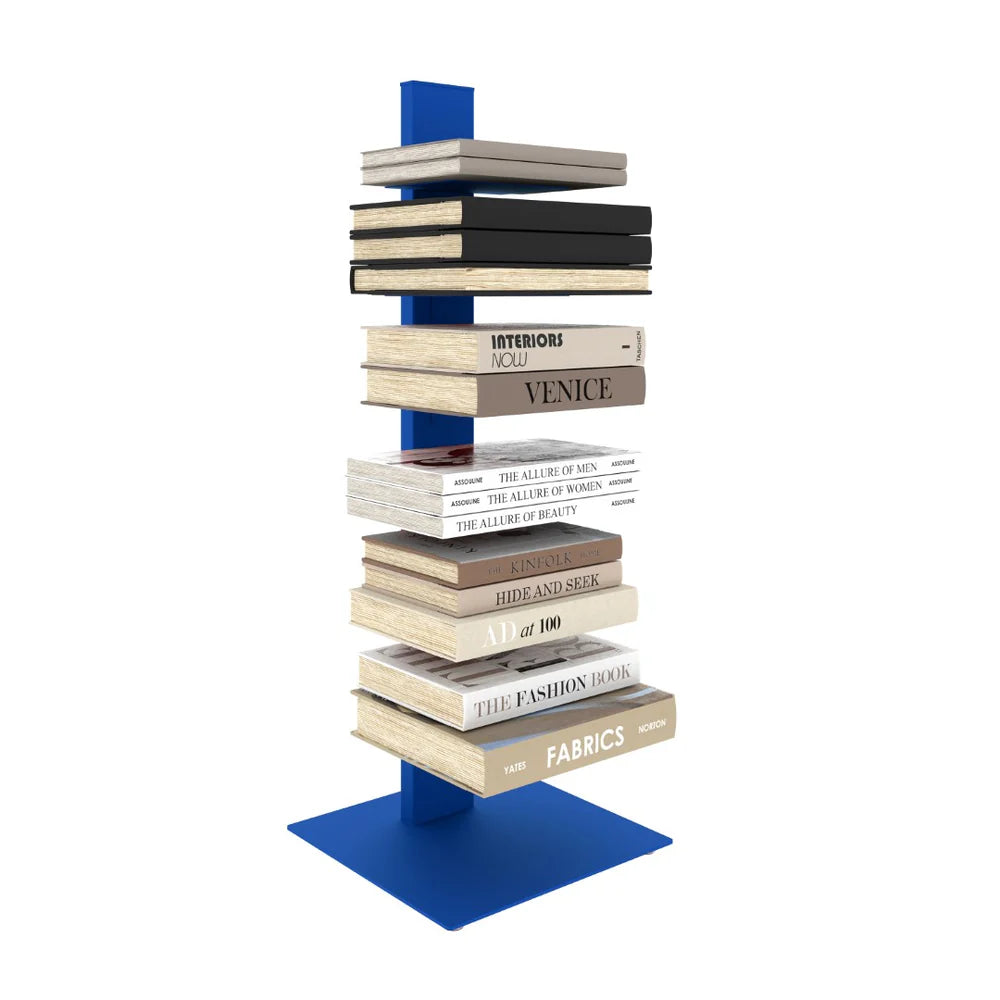 Sapiens Blue 38" Bookcase Tower