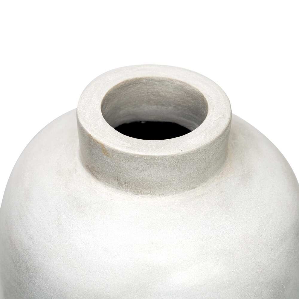 18" Hopson Cement Vase Light Gray