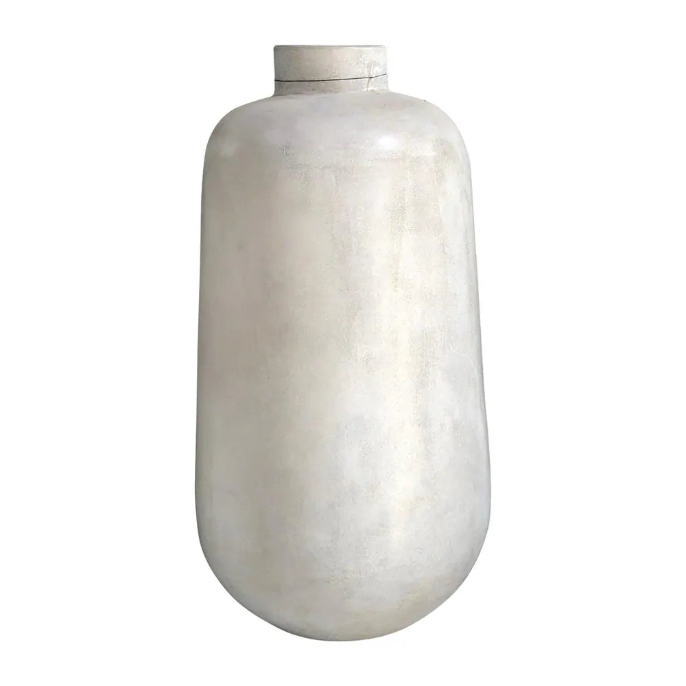 18" Hopson Cement Vase Light Gray