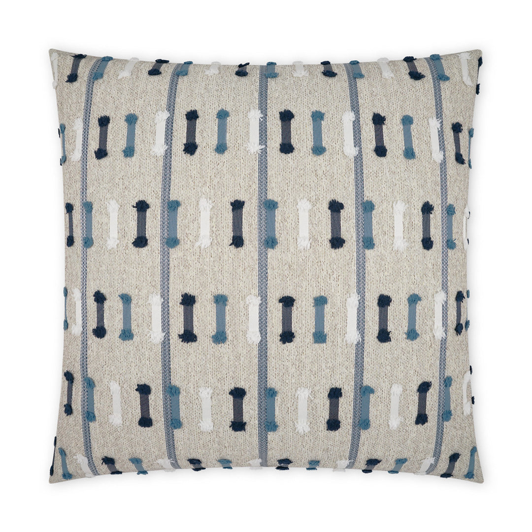 TASSEL STRIPE-BLUE Pillow