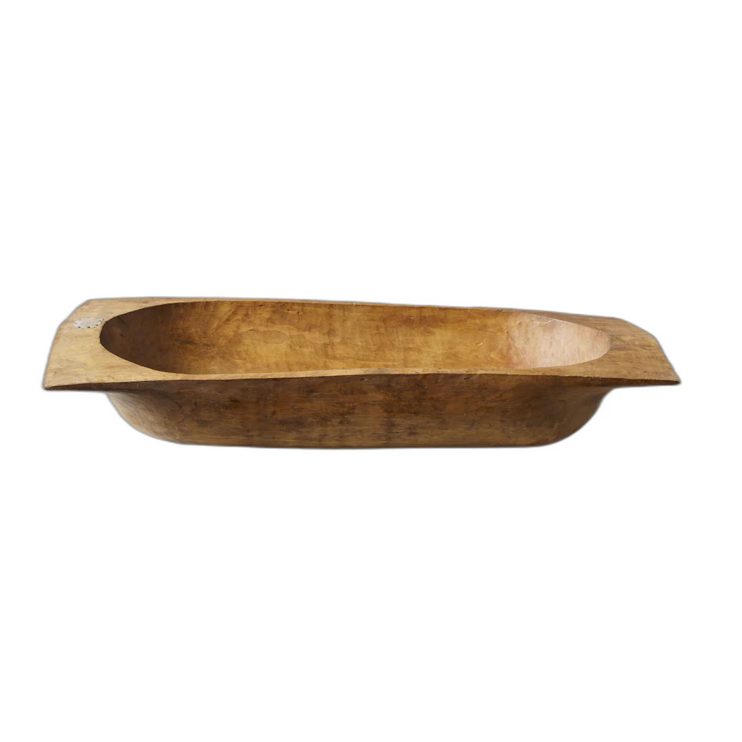 Antique Oval Dough Bowl, Large