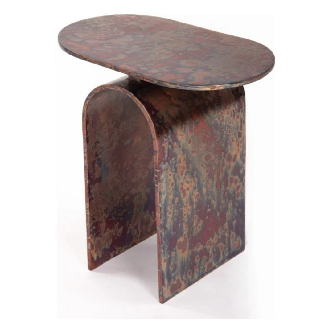 Patina Side Table, Oxidized