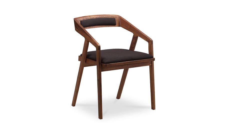 Midcentury Walnut Dining Arm Chair