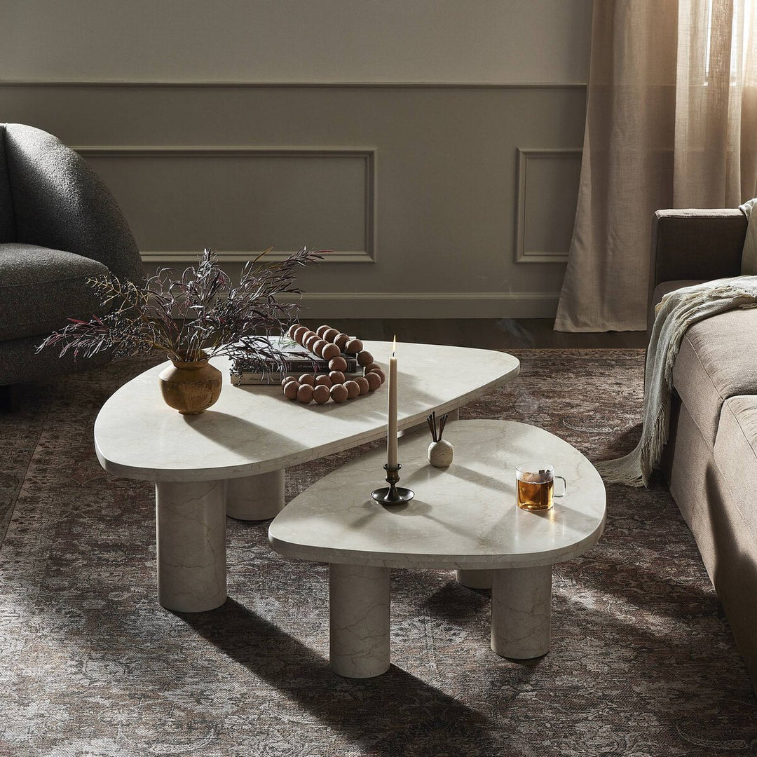 Crema Marble Coffee Table Set