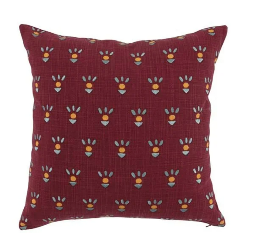 Monica Rasberry Red Pillow