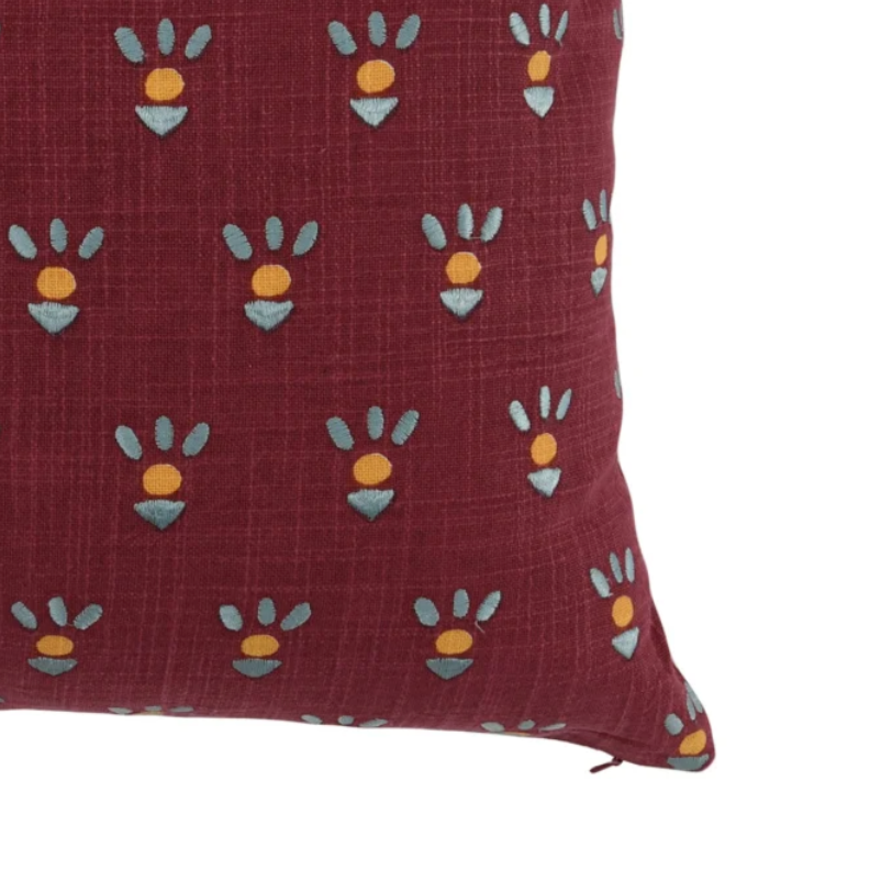 Monica Rasberry Red Pillow