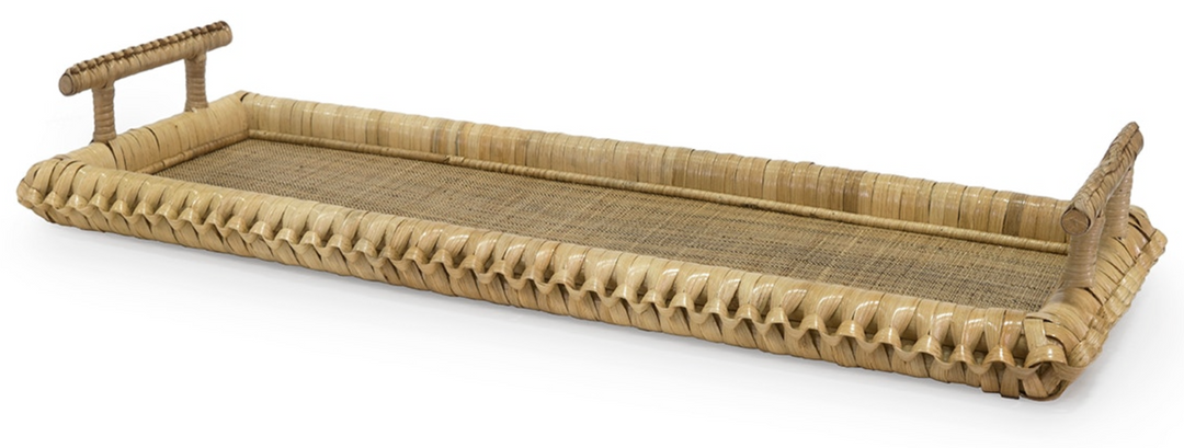 Palecek Kenis Braided Rectangle Tray Natural