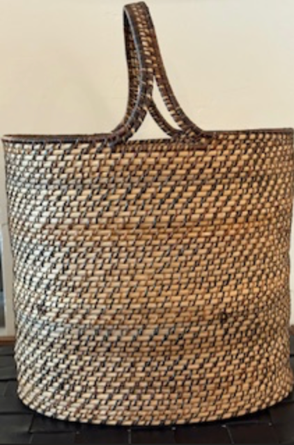 Woven reed basket