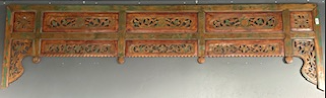 Balinese teak carved arch