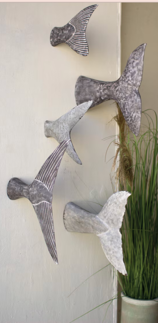 SET OF FIVE FISH TALE WALL SCULPTURES – ROOST Design Hale
