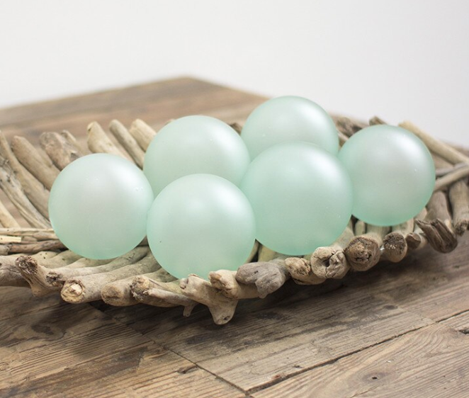 RECYCLED GLASS BALL - FROSTED