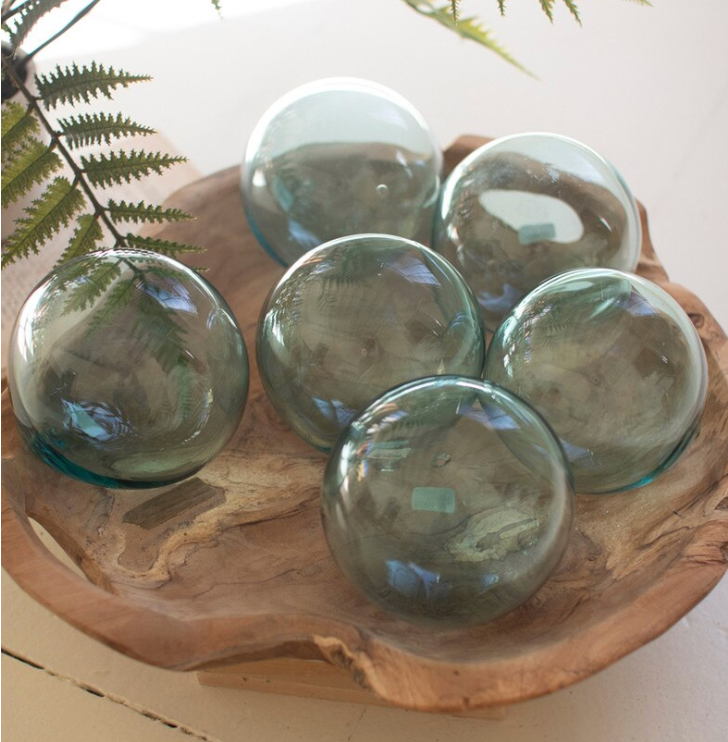 RECYCLED GLASS BALL - CLEAR