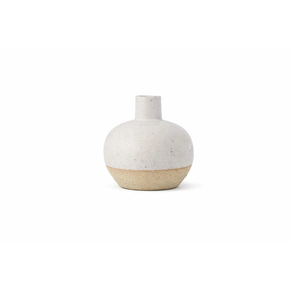 Stoneware Vase with Sand Finish, 2 Colors