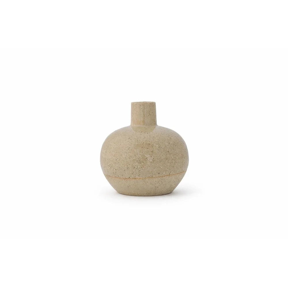 Stoneware Vase with Sand Finish, 2 Colors