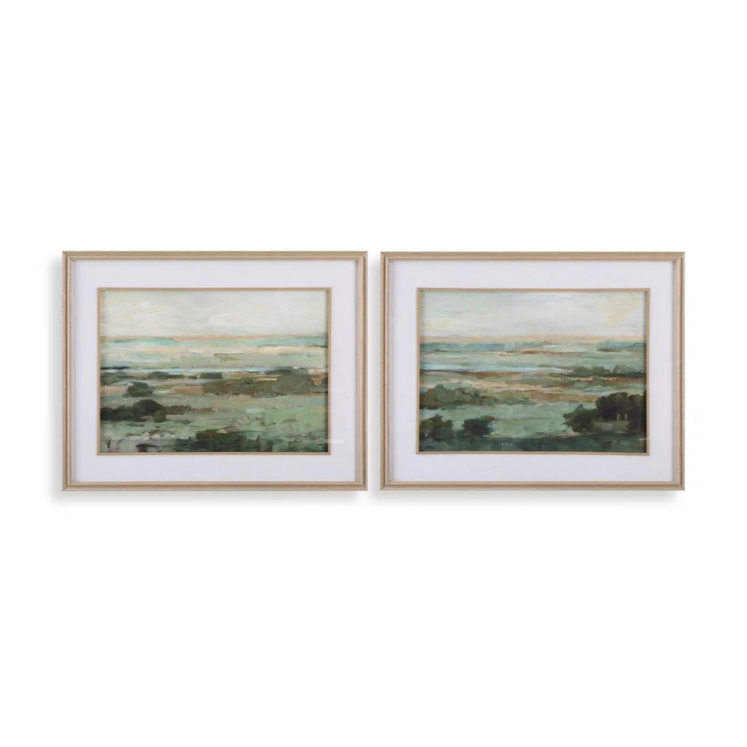 Warm Valley Framed Prints, S/2