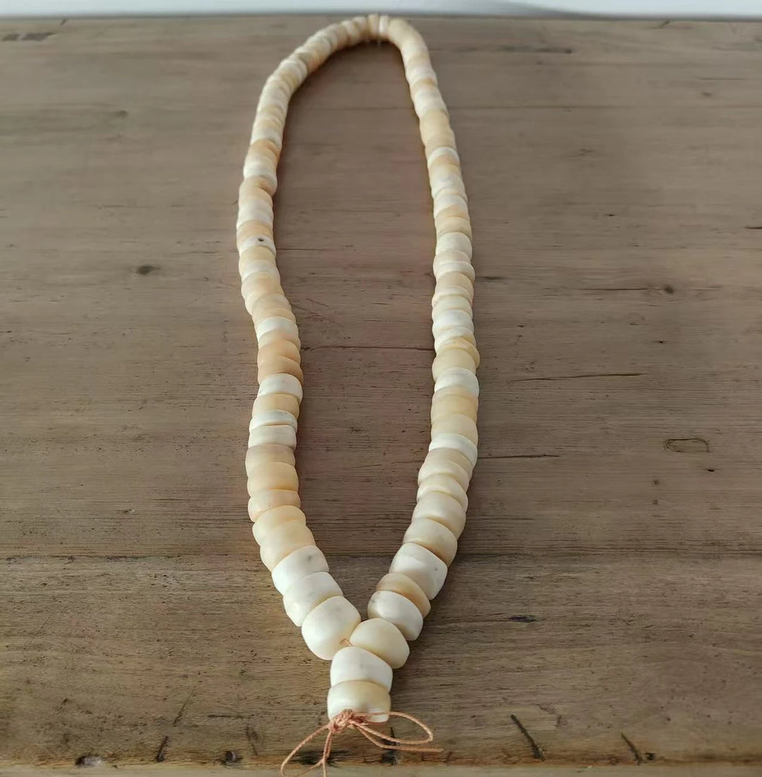 Neutral Bone Beads 21" Long