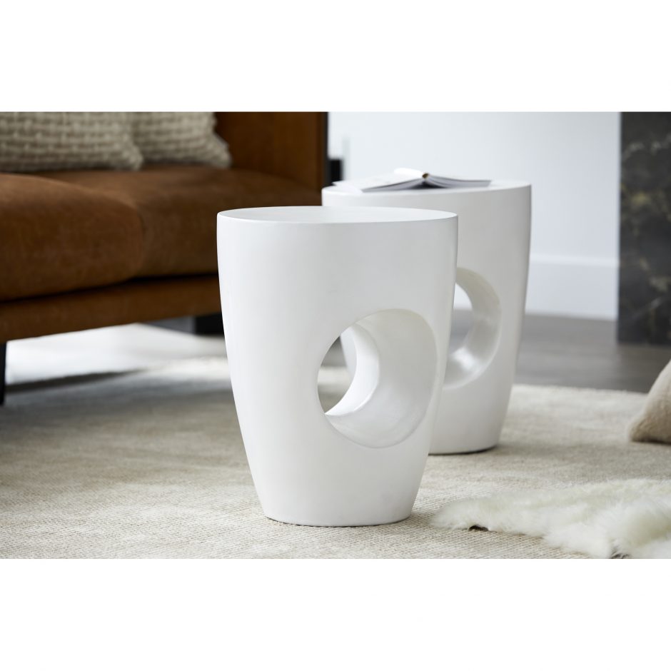 Outdoor Stool Cream White