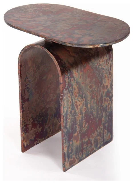 Patina Side Table, Oxidized