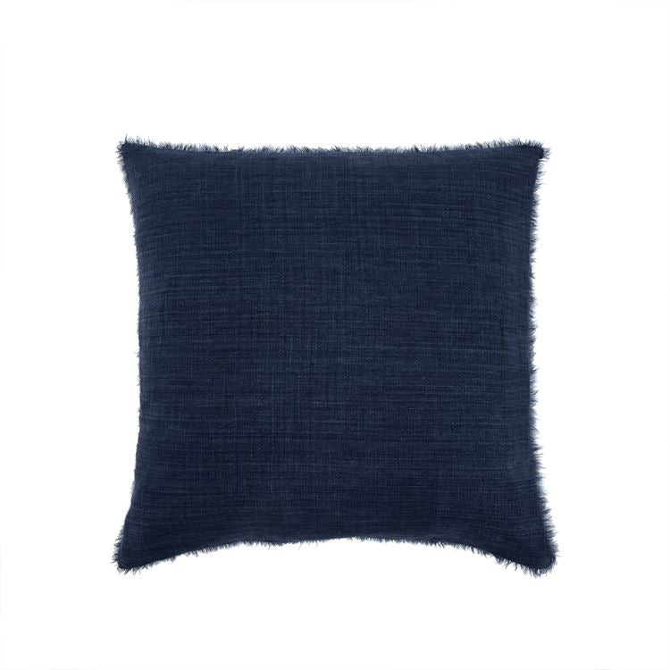 Lina Linen Pillow, Cobalt 24x24