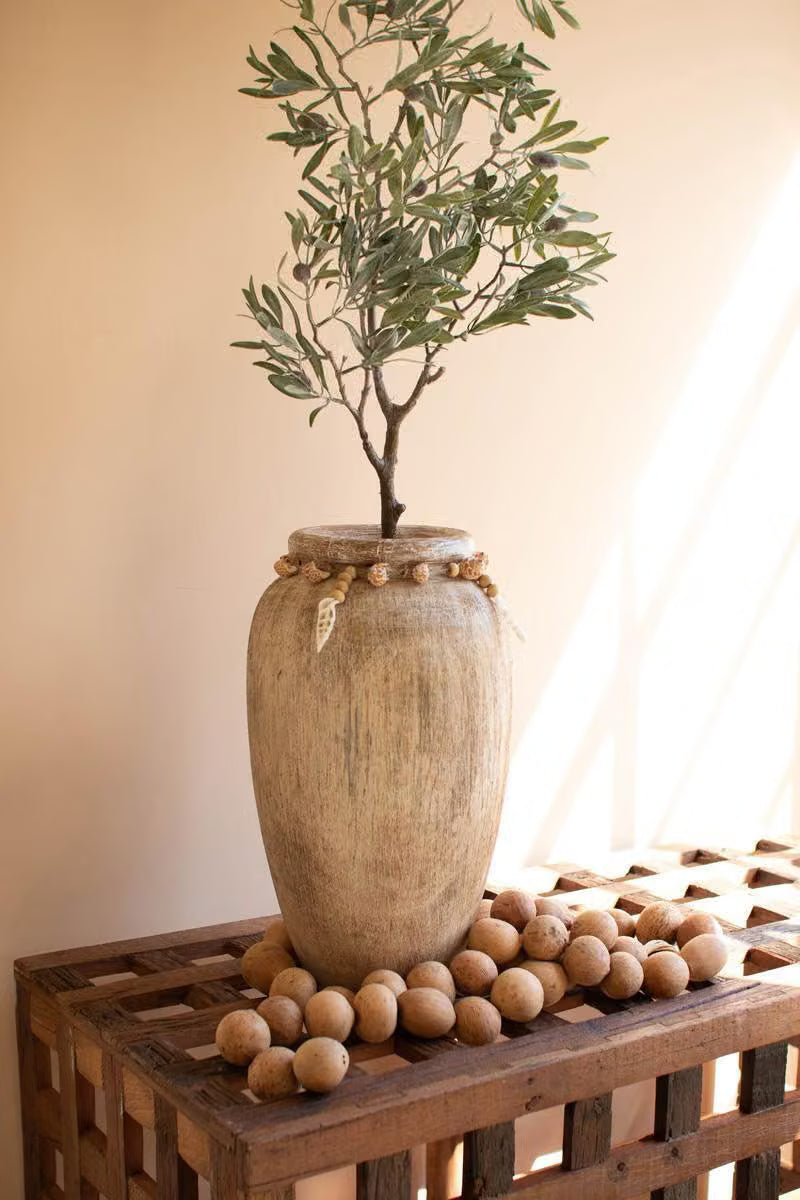 Shell Wood Vase