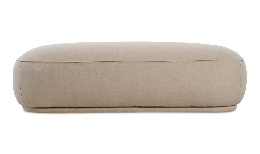 Marion Beige Upholstered Rectangular Ottoman